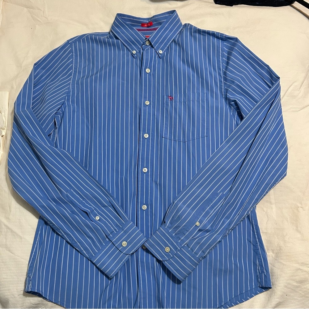 NWT Abercrombie Blue Striped Men's Shirt